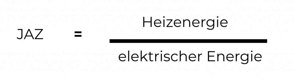 Formel zur Berchnung der Jahresarbeitszahl (JAZ)